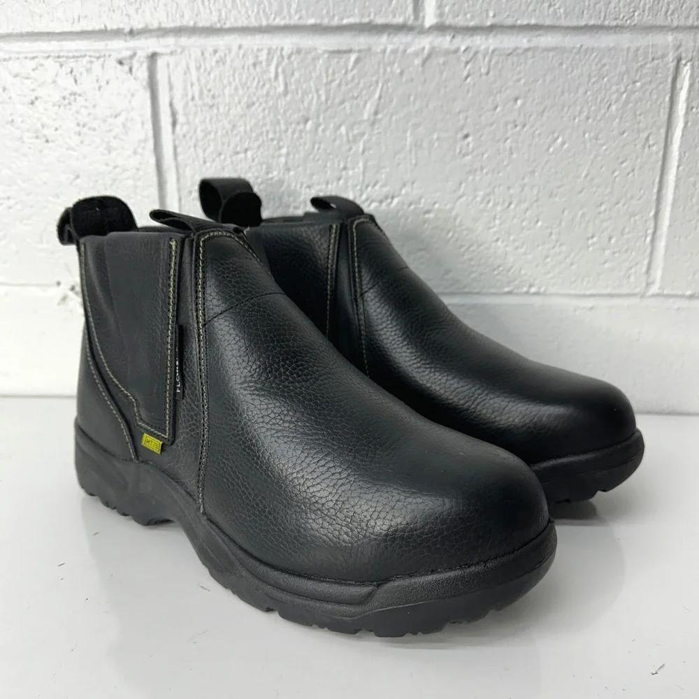 Florsheim Hercules Work Boots‎ Black Leather Steel Toe Met Guard / Mens 12 EEE